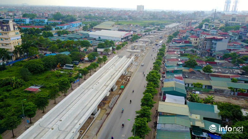 Toàn cảnh tuyến đường sắt Metro Nhổn-Ga Hà Nội đang thi công - ảnh 5