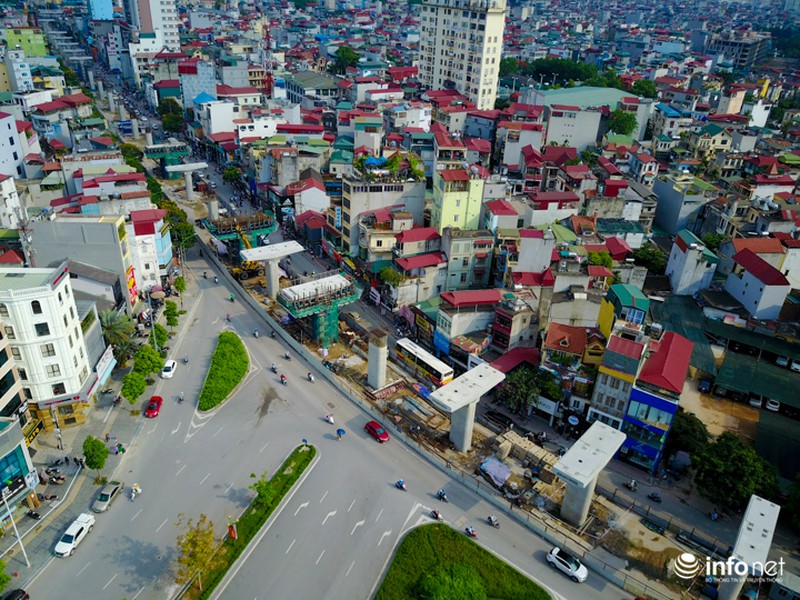 Toàn cảnh tuyến đường sắt Metro Nhổn-Ga Hà Nội đang thi công - ảnh 2