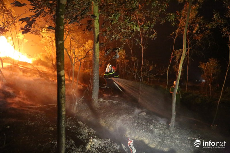 Chùm ảnh: Hơn 2000 người xuyên đêm chữa cháy cứu rừng phòng hộ - ảnh 11
