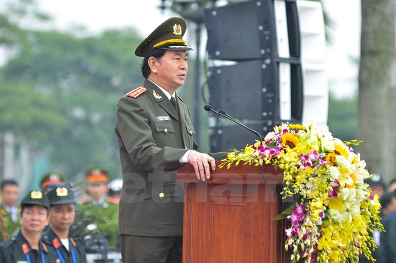 Hình ảnh lễ xuất quân bảo vệ Đại hội Đảng 12 - ảnh 1