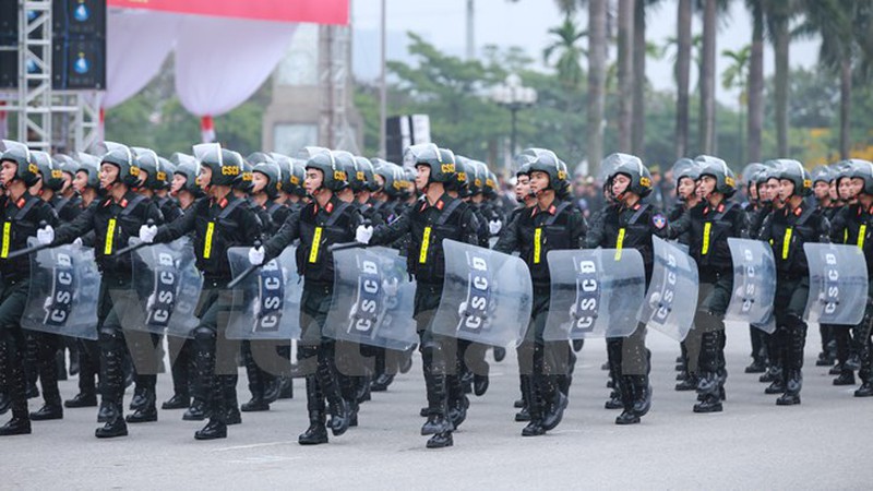 Hình ảnh lễ xuất quân bảo vệ Đại hội Đảng 12 - ảnh 6