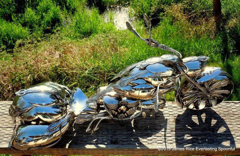Xe máy tuyệt đẹp làm bằng thìa - ảnh 1