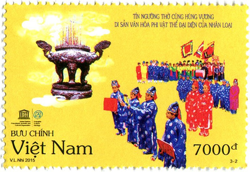 Chính thức phát hành Bộ tem về tín ngưỡng thờ cúng Hùng Vương - ảnh 3