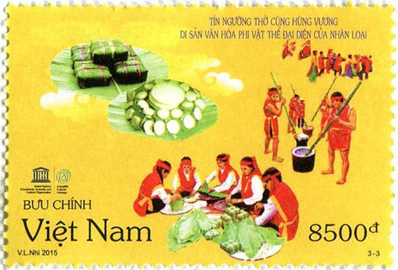 Chính thức phát hành Bộ tem về tín ngưỡng thờ cúng Hùng Vương - ảnh 4