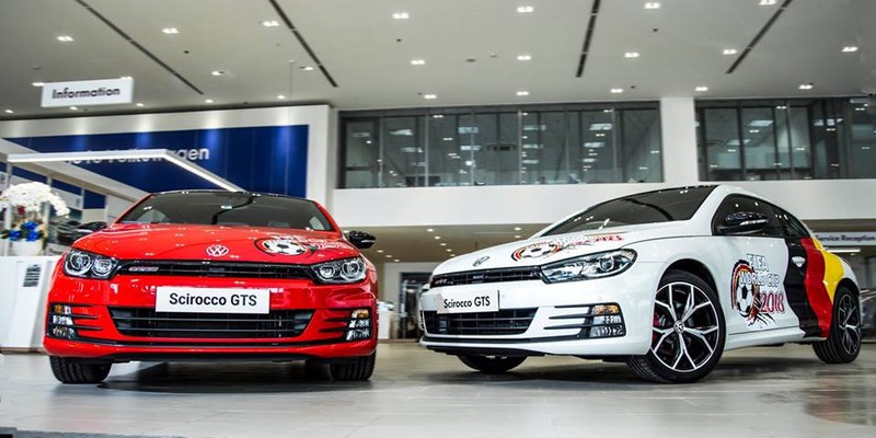 Bộ đôi Volkswagen Scirocco khoác áo mới ủng hộ tuyển Đức tại World Cup 2018 - ảnh 1