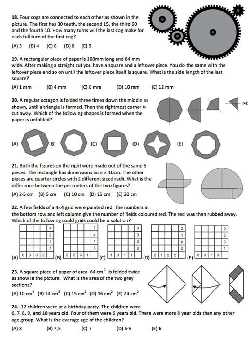 Đề thi Toán quốc tế Kangaroo lớp 5, 6 năm 2012 - ảnh 4
