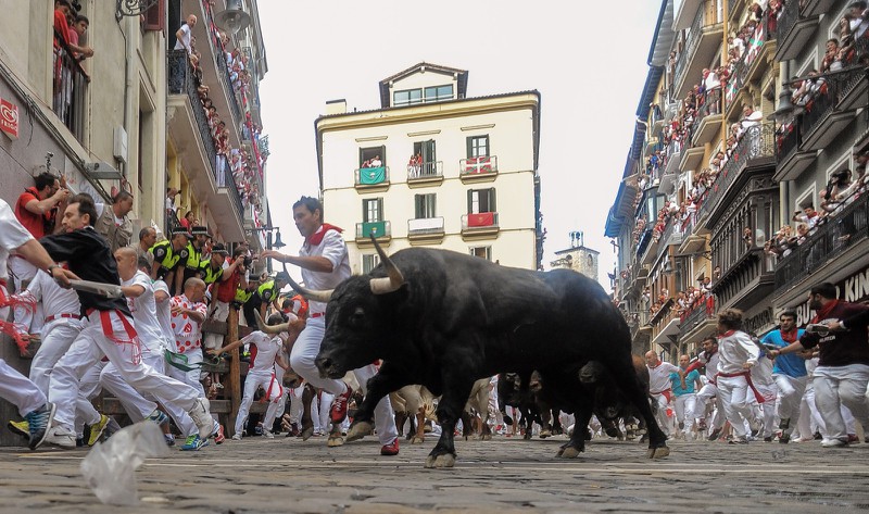 Thót tim với những hình ảnh lễ hội đua bò tót ở Tây Ban Nha - ảnh 1