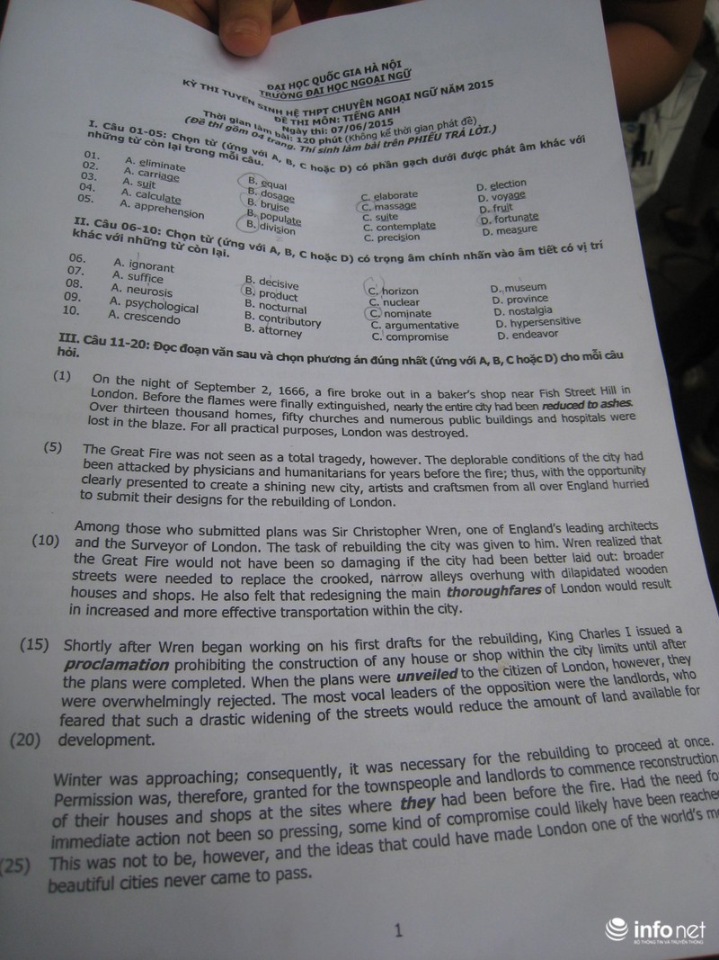 Thi vào 10 chuyên Ngữ: Toán khó nhằn, Tiếng Anh nhiều kiến thức nâng cao - ảnh 3