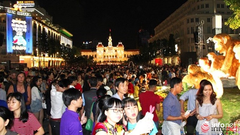 Đường phố Sài Gòn rực rỡ đón Tết Nguyên đán 2016 - ảnh 1