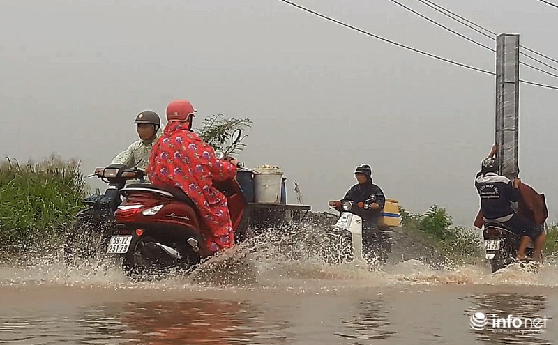Tp.HCM: Kẹt xe kinh hoàng, người dân ướt sũng trong cơn mưa tầm tã - ảnh 4