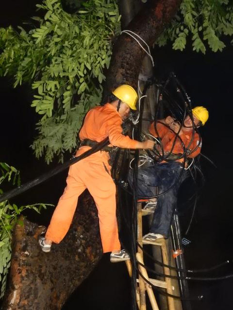 Thợ điện Thủ đô nỗ lực khôi phục lưới điện sau bão - ảnh 10