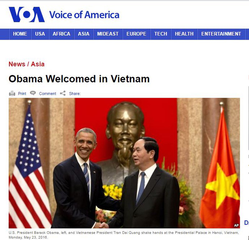Hình ảnh ông Obama ở Việt Nam trên báo quốc tế - ảnh 4