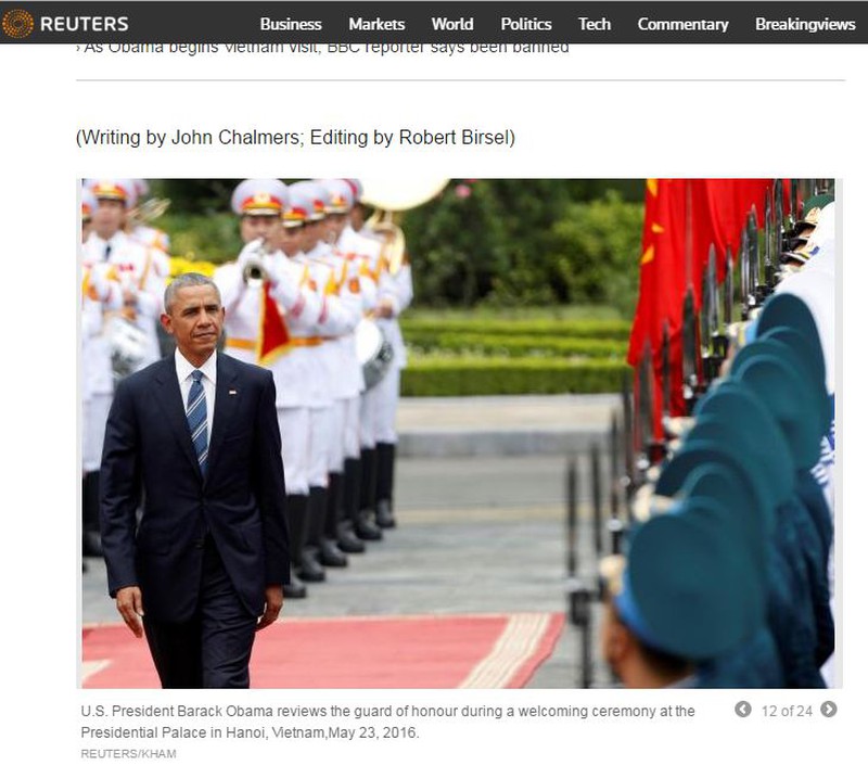 Hình ảnh ông Obama ở Việt Nam trên báo quốc tế - ảnh 6