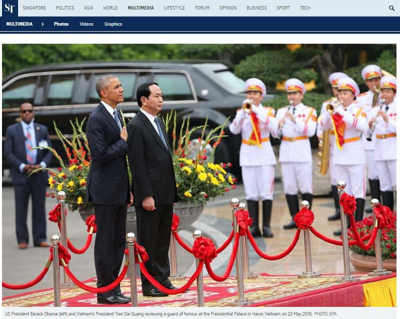 Hình ảnh ông Obama ở Việt Nam trên báo quốc tế - ảnh 7