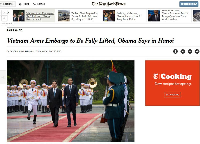 Hình ảnh ông Obama ở Việt Nam trên báo quốc tế - ảnh 8