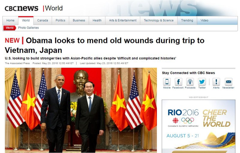 Hình ảnh ông Obama ở Việt Nam trên báo quốc tế - ảnh 2