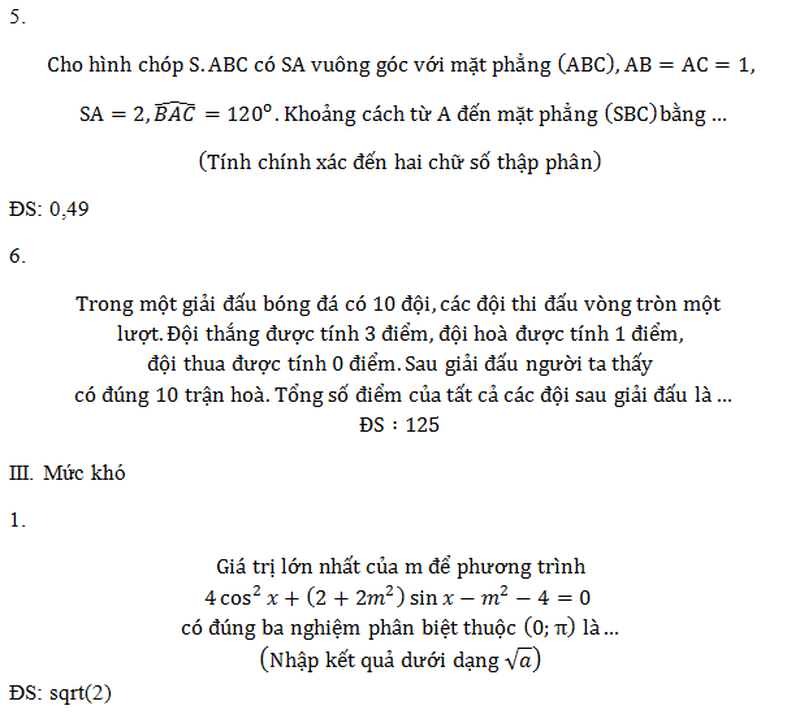 Đề thi ViOlympic Toán lớp 11 năm 2015 cấp toàn quốc - ảnh 9