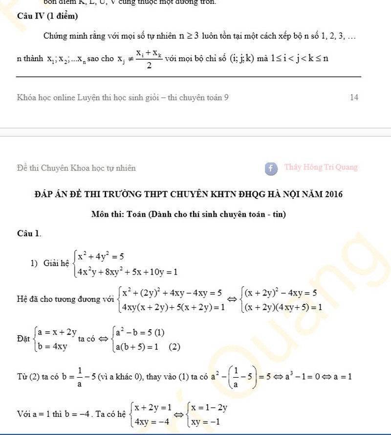 Gợi ý đáp án môn Toán vào 10 khối chuyên Khoa học Tự nhiên vòng 2 năm 2016 - ảnh 3