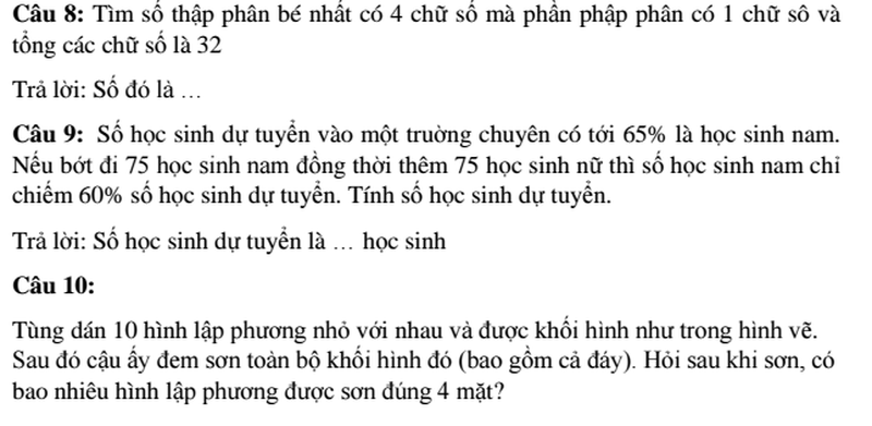 Đề thi ViOlympic cấp quận/huyện khối 5 năm 2016 môn Toán Tiếng Việt - ảnh 2