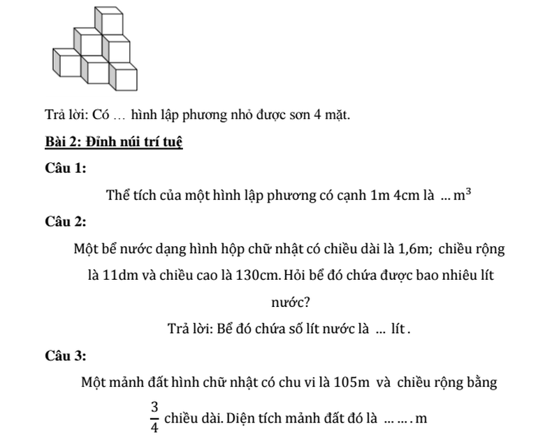 Đề thi ViOlympic cấp quận/huyện khối 5 năm 2016 môn Toán Tiếng Việt - ảnh 3