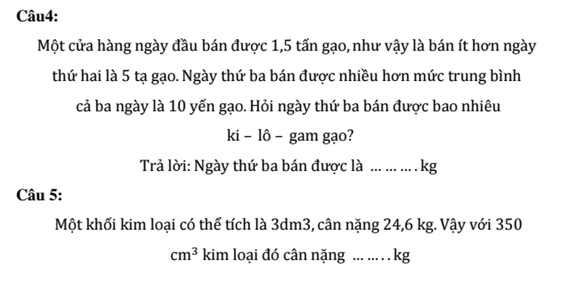 Đề thi ViOlympic cấp quận/huyện khối 5 năm 2016 môn Toán Tiếng Việt - ảnh 4