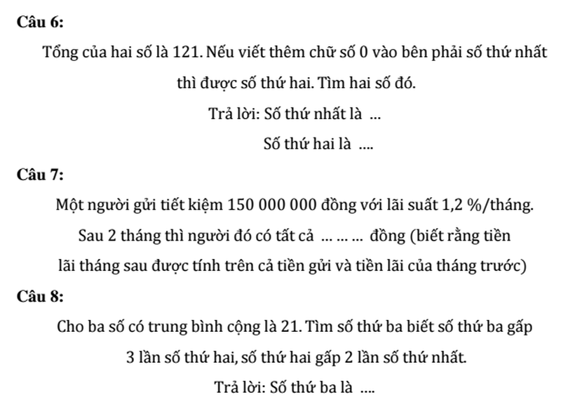 Đề thi ViOlympic cấp quận/huyện khối 5 năm 2016 môn Toán Tiếng Việt - ảnh 5