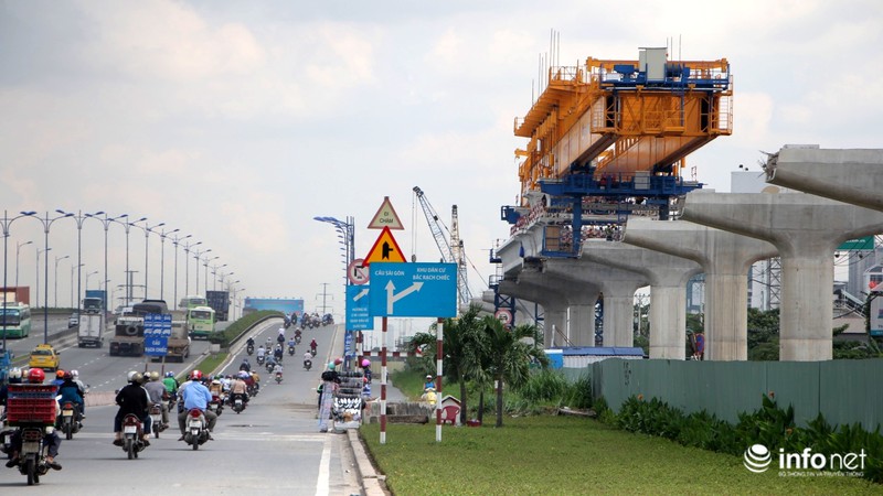 Cận cảnh lắp các đốt dầm 500 tấn cho tuyến metro Bến Thành - Suối Tiên - ảnh 21