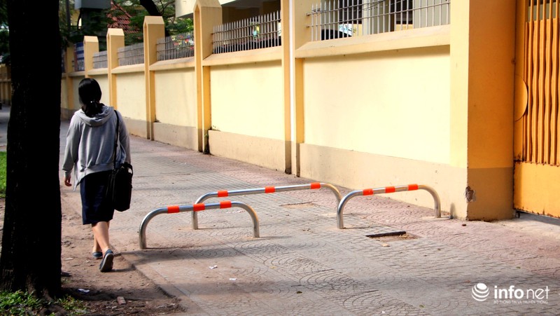 TP.HCM: Cỏ bồn hoa chết sạch vì... barie chắn ngang vỉa hè - ảnh 7