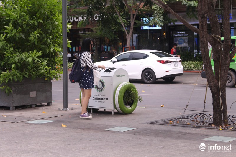 Thùng rác thông minh “vừa đựng rác vừa trồng hoa” - ảnh 5