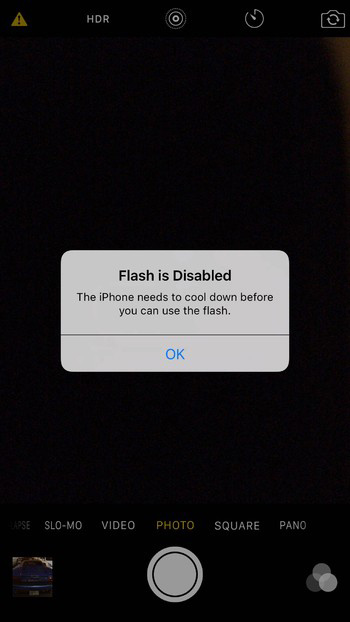 iPhone 6s, lỗi, nóng máy, ứng dụng camera, flash