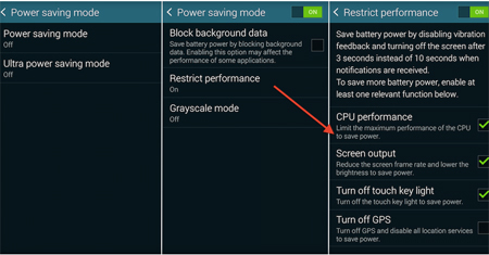 Samsung Galaxy S5, tiết kiệm pin