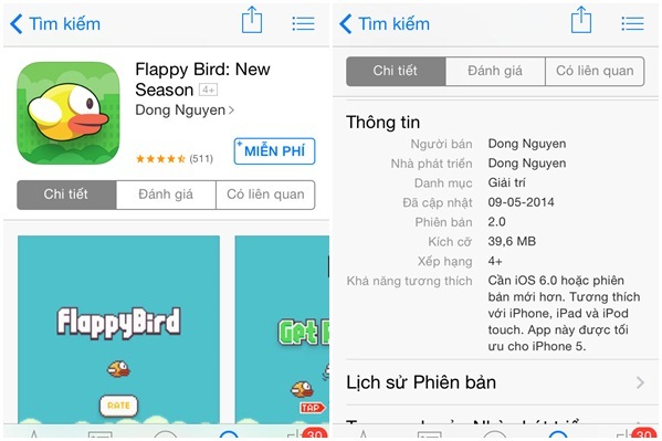 Flappy Bird,ạodanhNguyễnHàĐôngđưaFlappyBirdtrởlạ<strong>bd soi lac</strong> ứng dụng nhái, ứng dụng, Nguyễn Hà Đông, nhà phát triển, xếp hạng