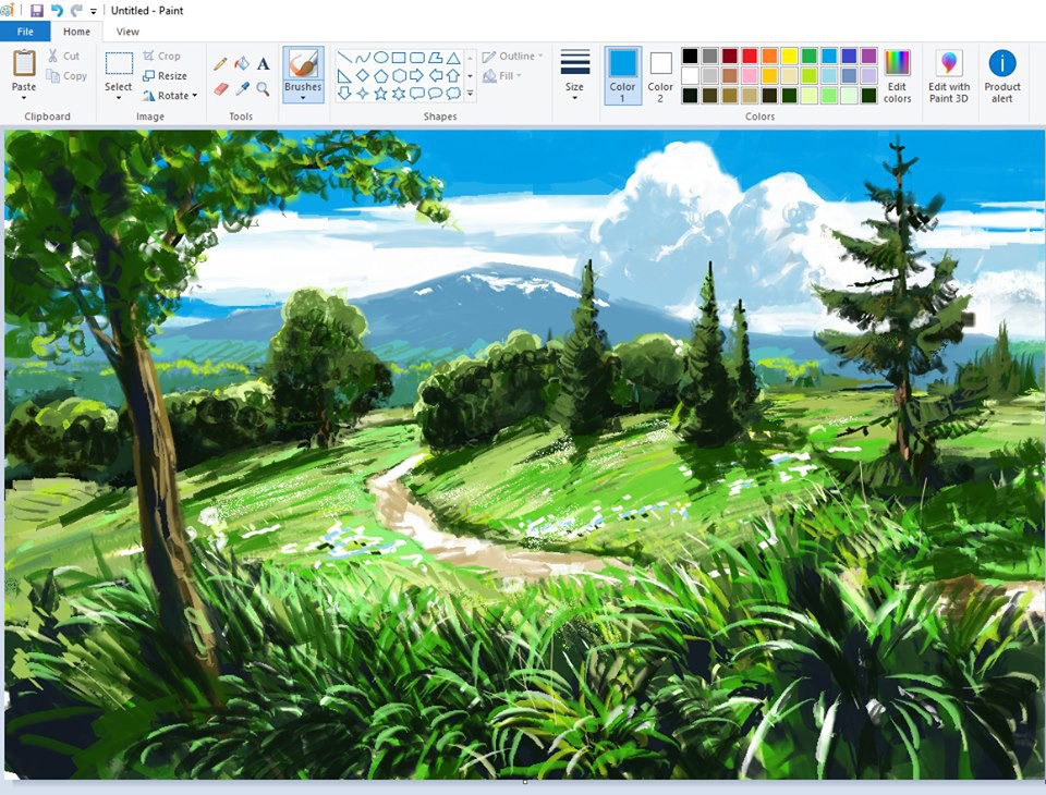 Vẽ tranh bằng Paint như Photoshop: Hãy chứng tỏ khả năng sáng tạo của bạn bằng cách vẽ tranh bằng Paint như Photoshop. Với cách sử dụng Paint đầy chuyên nghiệp, bạn sẽ tạo ra những tác phẩm đẹp mắt và chất lượng cao. Hãy bắt đầu và thử thách bản thân ngay bây giờ!