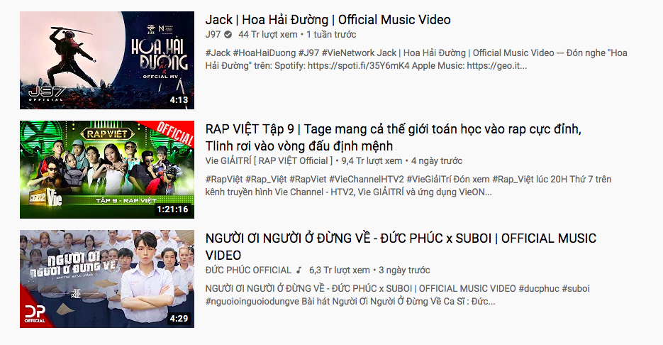 Cô trò Mỹ Tâm - Đức Phúc hội ngộ trên top trending YouTube nhưng vẫn không thể vượt qua nổi Rap Việt và Jack - Ảnh 5. Cô trò Mỹ Tâm - Đức Phúc hội ngộ trên top trending YouTube nhưng vẫn không thể vượt qua nổi Rap Việt và Jack - Ảnh 5.