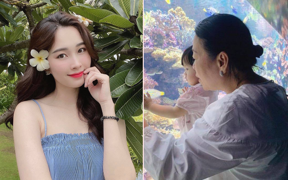 Hiếm lắm mẹ chồng Hoa hậu Đặng Thu Thảo mới lộ diện, bà chủ