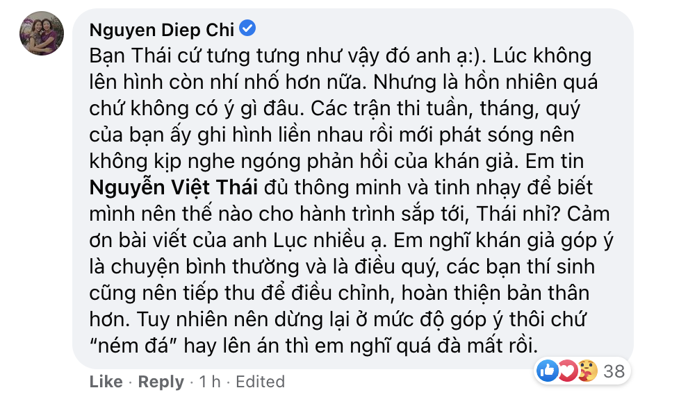MC Diệp Chi bênh vực nam sinh gây tranh cãi vì thái độ trên sóng VTV: Tính bạn ấy vốn tưng tưng vậy đó - Ảnh 3.
