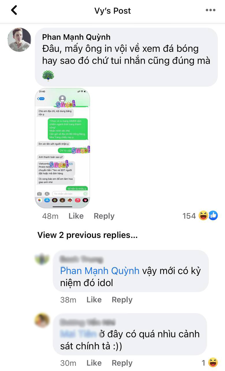 Phan Mạnh Quỳnh bí mật tặng quà vợ nhưng lại bị cảnh sát chính tả soi lỗi, ngay lập tức phải đưa bằng chứng minh oan - Ảnh 3. Phan Mạnh Quỳnh bí mật tặng quà vợ nhưng lại bị cảnh sát chính tả soi lỗi, ngay lập tức phải đưa bằng chứng minh oan - Ảnh 3.