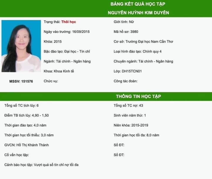 Tiếp tục rò rỉ bảng điểm toàn yếu, kém, cả tá môn phải thi lại của Á hậu Kim Duyên? - Ảnh 5.