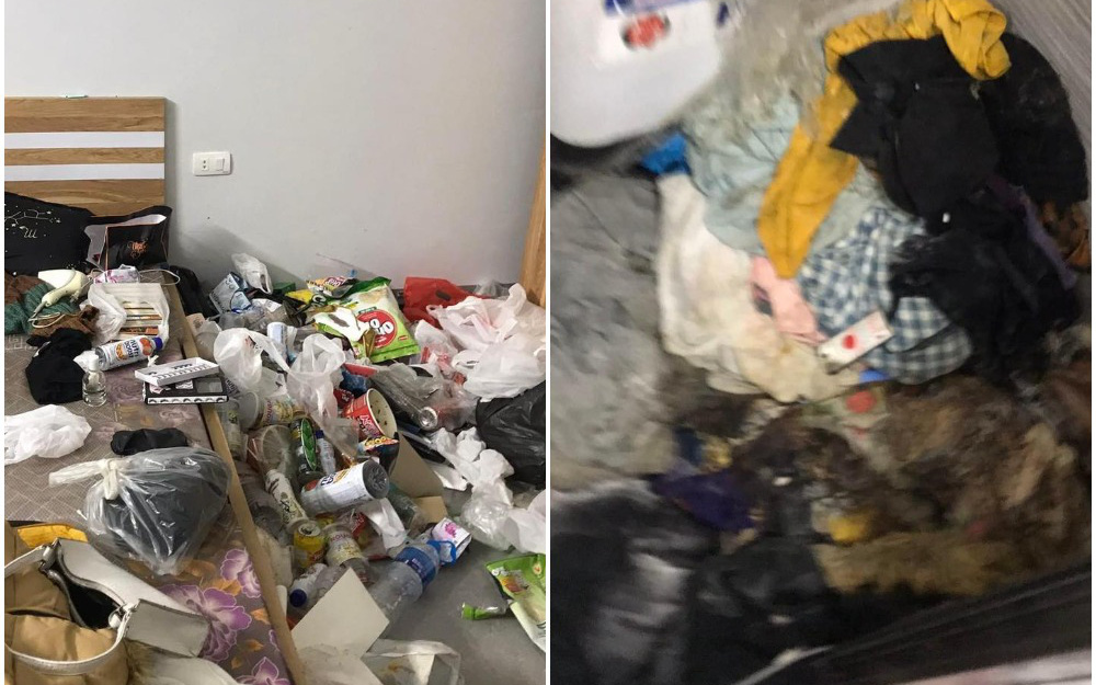 Horrified with the dormitory room of 2 Hanoi schoolgirls: Garbage flooded the house, looking at the WC but ‘out of words’