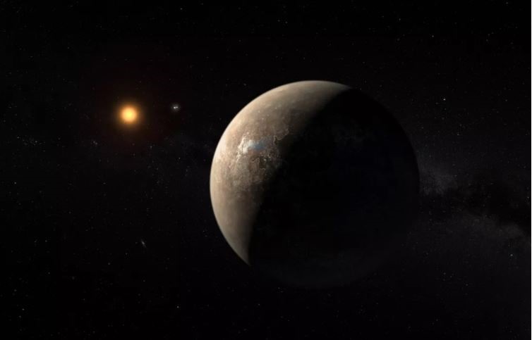 Hành tinh Proxima b quay quanh sao lùn đỏ Cận Tinh - ngôi sao gần Trái đất nhất. Ảnh: