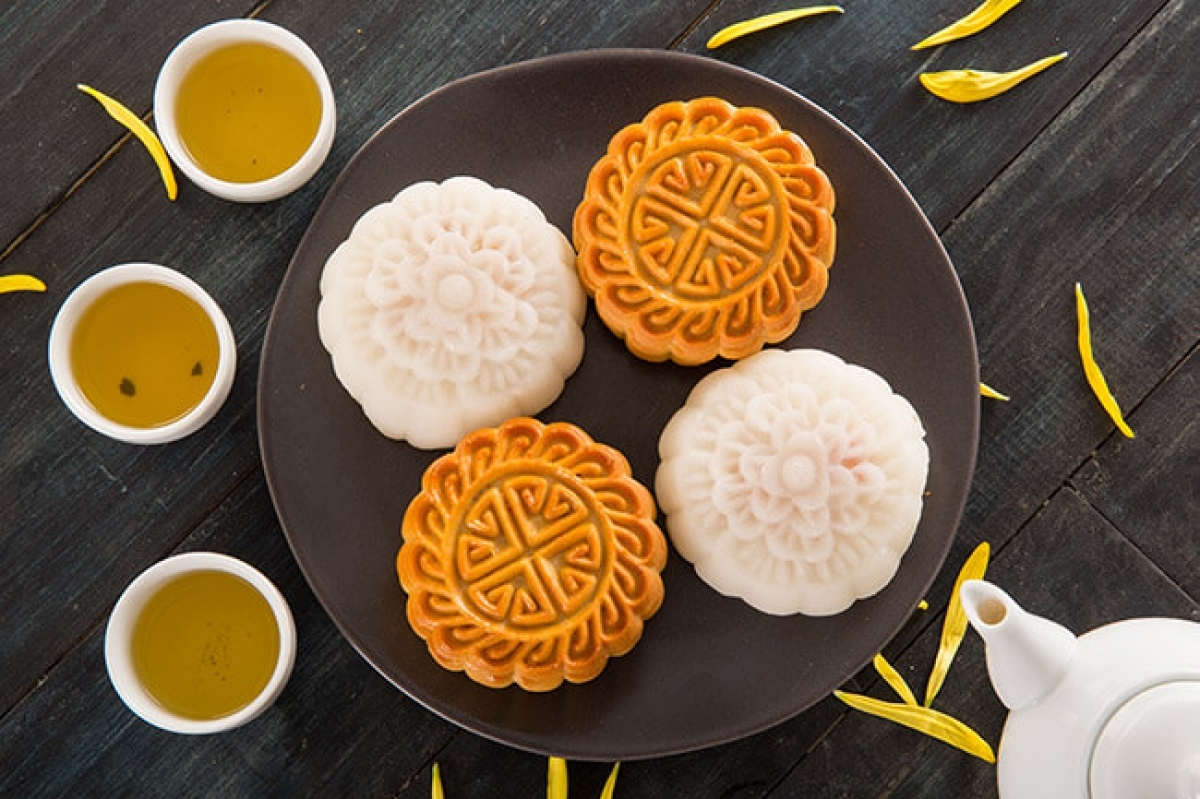 In celebrations from the past, traditional baked moon cakes were a favourite item.