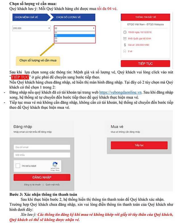 Từ A đến Z cách mua vé online chung kết AFF Cup 2018 Việt Nam vs Malaysia