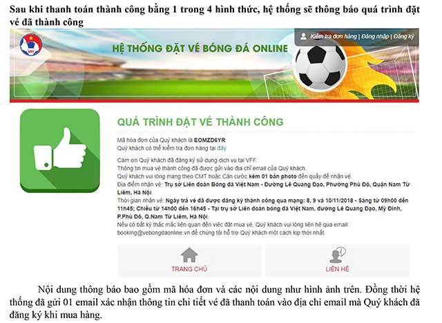 Từ A đến Z cách mua vé online chung kết AFF Cup 2018 Việt Nam vs Malaysia
