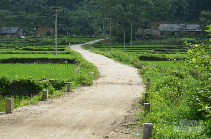 Đường vào bản Thủy. Ảnh: Dương Đình Tường.