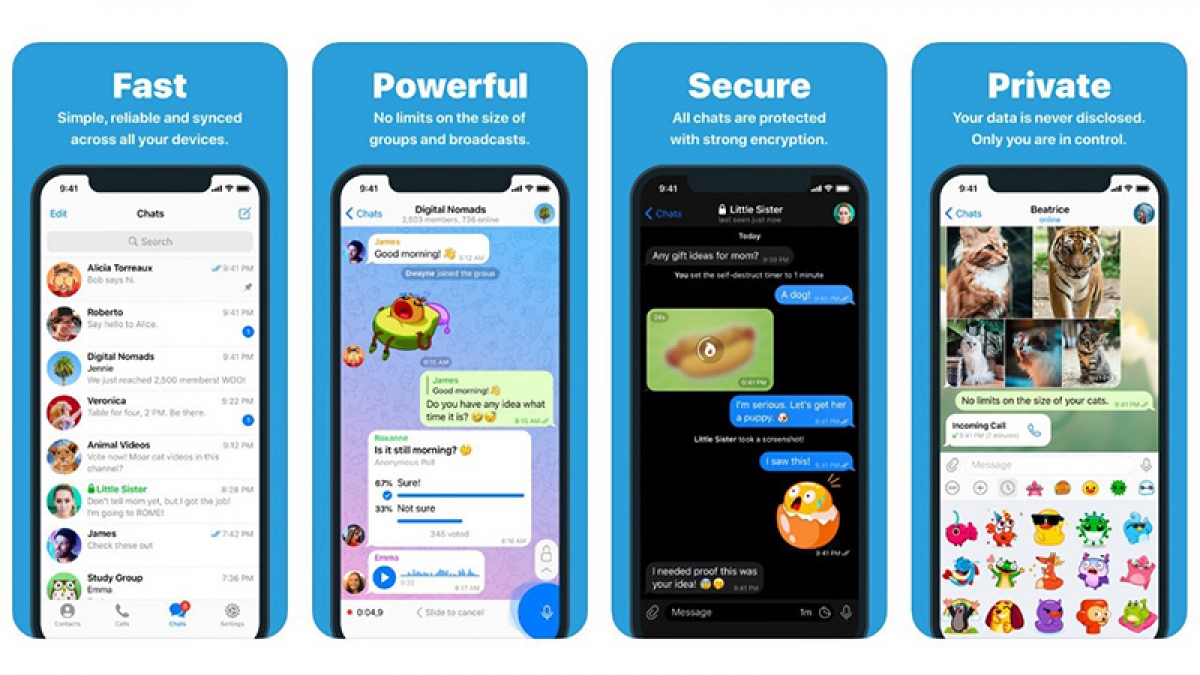 Telegram là một trong những ứng dụng nhắn tin mã hóa được sử dụng phổ biến hiện nay.