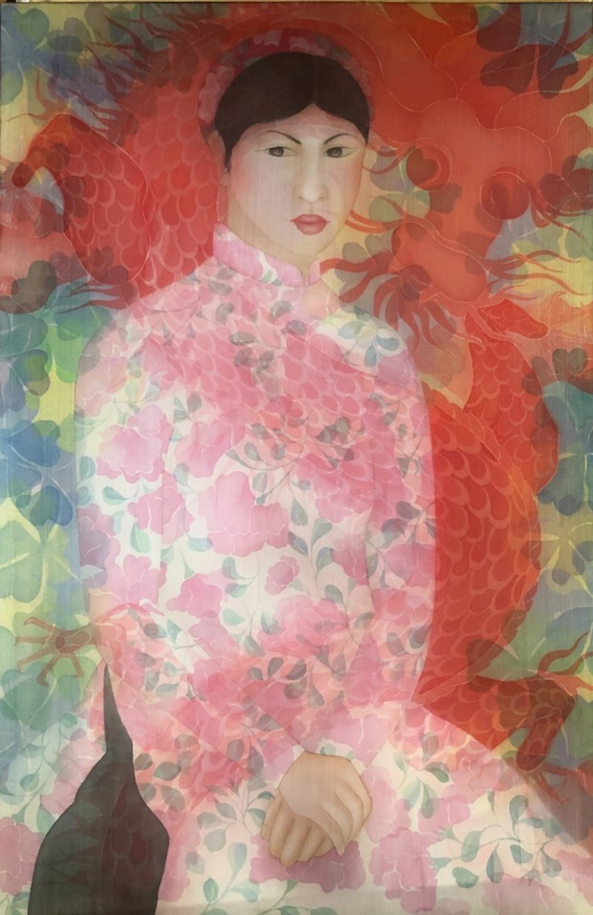 A silk painting drawn by Nguyen Thi Chau Giang back in 2015. (Photo: Nguyen Thi Chau Giang/APT10)