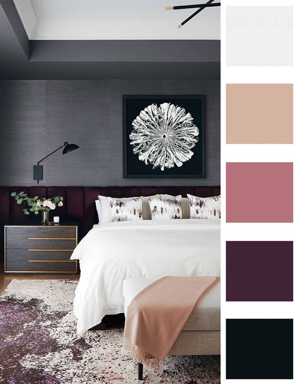 Plum and peach colors are popular color trends.