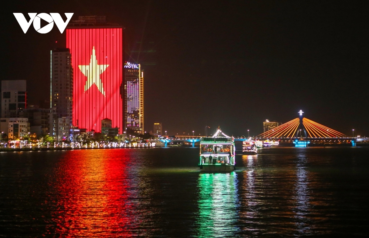 A Danang river tour at night.
