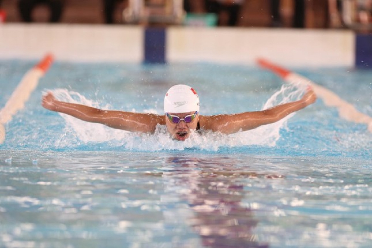 Swimmer Nguyen Thi Anh Vien has won medals for Vietnam at international tournaments. (Photo: Anh Vien Facebook)