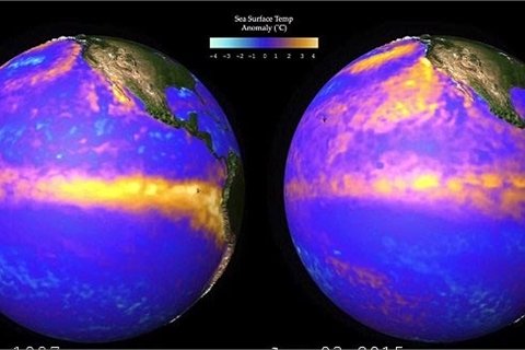 El Nino 2015 giống đến kỳ lạ với đỉnh điểm 1997 - 1